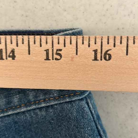 L.L.Bean Women’s Straight High Rise Jeans Blue Cotton Denim Size 14 Casual Mom - Picture 3 of 9